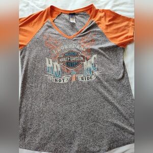 HARLEY DAVIDSON "Boneyard HD Winterville, NC" Ladies Pullover Top. Size XL.